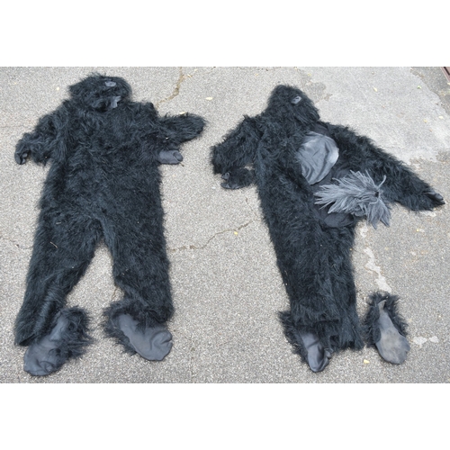 72 - Former Bristol Zoo Gardens - two original promotional lifesize Gorilla costumes for adults. Both com... 