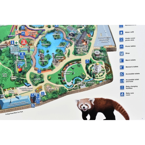 88 - Former Bristol Zoo Gardens - an original early 2000s era large information map sign, which originall... 