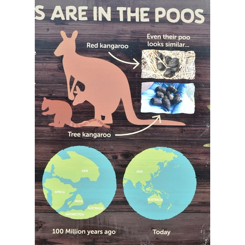 94 - Former Bristol Zoo Gardens - an original 'The Clues Are In The Poos' information sign, from the Tree... 