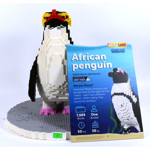 99 - Former Bristol Zoo Gardens - BrickLive Ocean (2020) - an original Rockhopper Penguin model made from... 