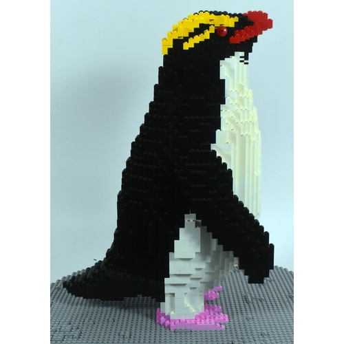 99 - Former Bristol Zoo Gardens - BrickLive Ocean (2020) - an original Rockhopper Penguin model made from... 