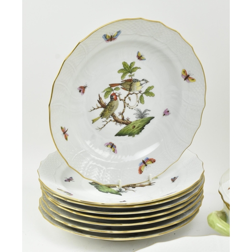 100 - Herend, Hungary - Rothschild Bird - a large Continental 20th century hand painted & printed fine... 