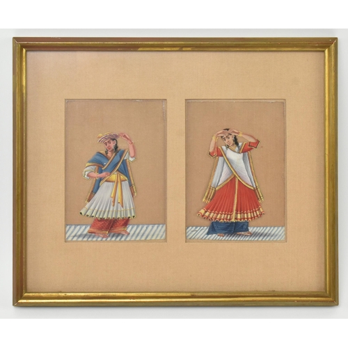 120 - Three 19th century Indian Mughal school fine paintings, including a fine painting on paper & a p... 