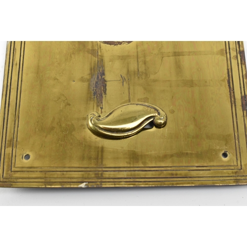 192 - Architectural Salvage - A set of four late 19th / early 20th century Art Nouveau brass door plates. ... 