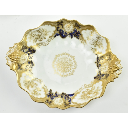 195 - Hammersley - a late 19th century Victorian cobalt and gilt china part dinner service. The service fe... 