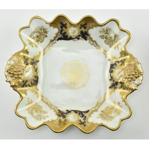 195 - Hammersley - a late 19th century Victorian cobalt and gilt china part dinner service. The service fe... 