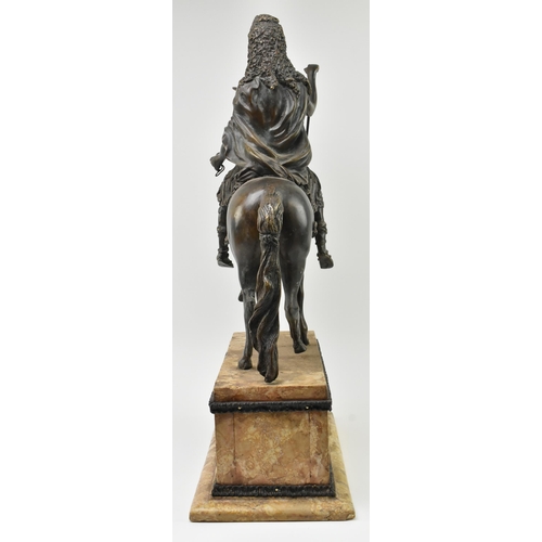 27 - After Francois Girardon (1628-1715) - Equestrian statue of Louis XIV in Roman costume - a 19th centu... 