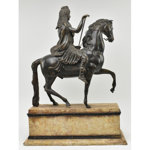 27 - After Francois Girardon (1628-1715) - Equestrian statue of Louis XIV in Roman costume - a 19th centu... 