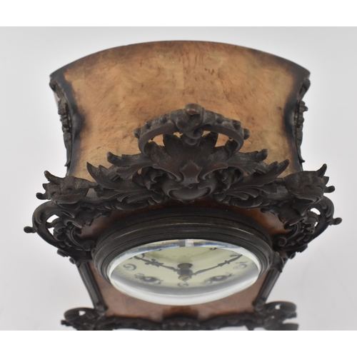 35 - Lenzkirch, 1Million, Germany - a late 19th century walnut cased & metal mounted eight day mantel... 