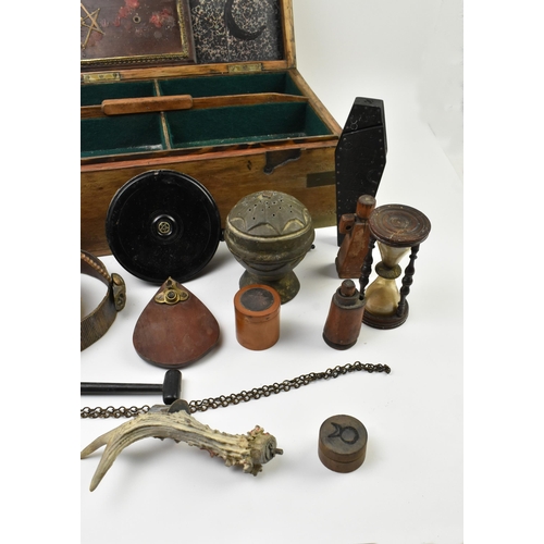 37 - Occultism / Witchcraft kit. An early 20th century manner composed occult / witchcraft kit. The kit c... 