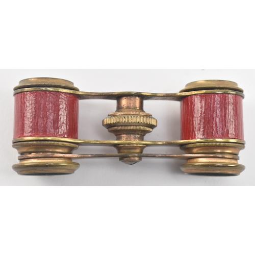 40 - A pair of late 19th century High Victorian opera glasses by J. C. Vickery of Regent Street, in moroc... 