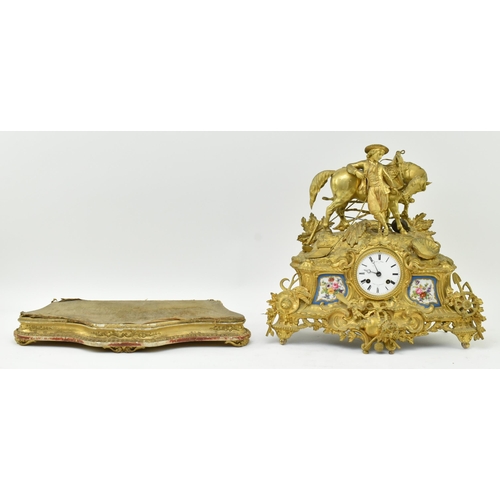 47 - Miroy Freres, Paris - a French 19th century gilt metal & enamel figurative eight-day movement ma... 