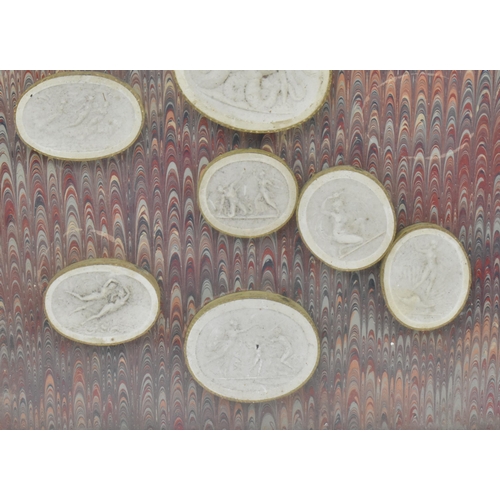 50 - A collection of twenty-six 19th century Italian Grand Tour plaster casts cameo roundels after intagl... 