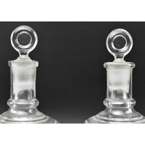 73 - A pair of late 19th century French Bertrand Brothers Grasse glass apothecary / pharmacy perfume extr... 