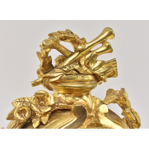 75 - Le Roy & FiIls, Paris - a French 19th century circa 1880s Louis XV style gilt metal 8-day mantel... 