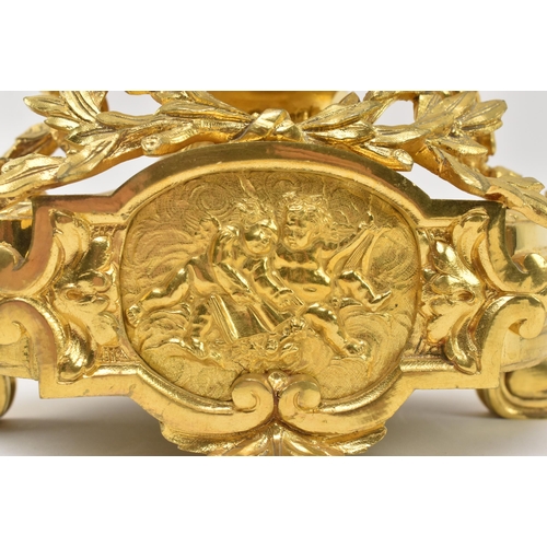 75 - Le Roy & FiIls, Paris - a French 19th century circa 1880s Louis XV style gilt metal 8-day mantel... 