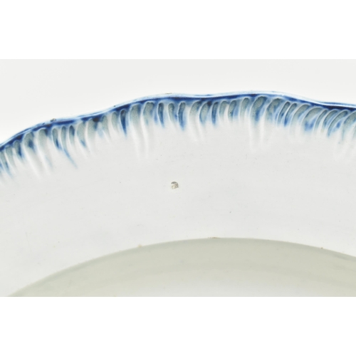 77 - A believed early Worcester late 18th century blue & white hand painted ceramic serving platter. ... 