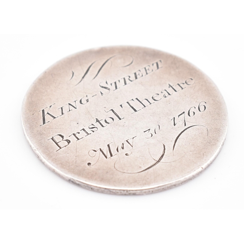 9 - Bristol Old Vic Theatre - An 18th century George III silver token for Bristol Theatre, King Street. ... 