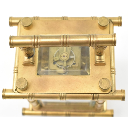 114 - Elliott & Son, London - a Victorian Aesthetic Movement 19th century brass carriage clock. The br... 