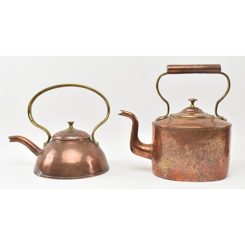 142 - A collection of three late 18th - early 19th century Regency period copper wares. The lot to include... 