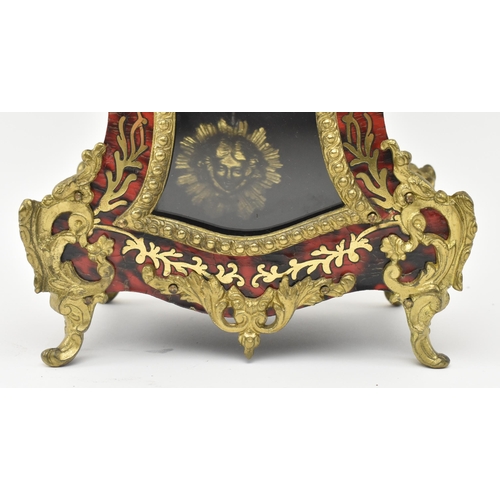 152 - Japy Freres, France - A French continental 19th century tortoiseshell and brass boulle mantel clock.... 