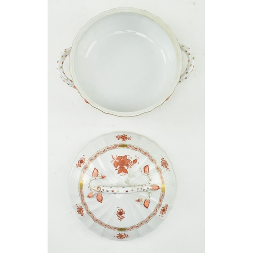 150 - Herend, Hungary. A collection of Herend hand painted fine bone china porcelain Orange Apponyi 'Chine... 