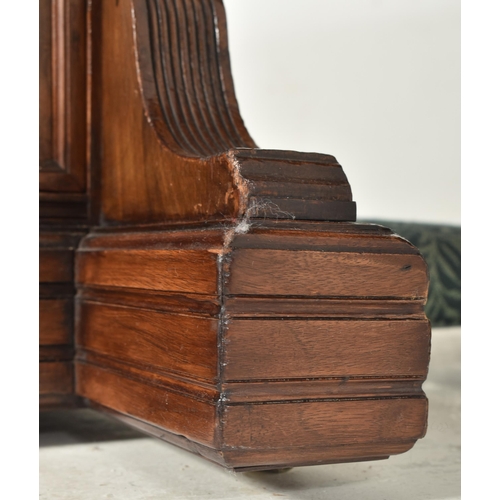 260 - Gillows of Lancaster - a Victorian mid 19th century figured walnut & leather top breakfront libr... 