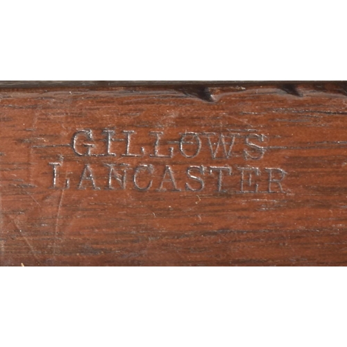 260 - Gillows of Lancaster - a Victorian mid 19th century figured walnut & leather top breakfront libr... 