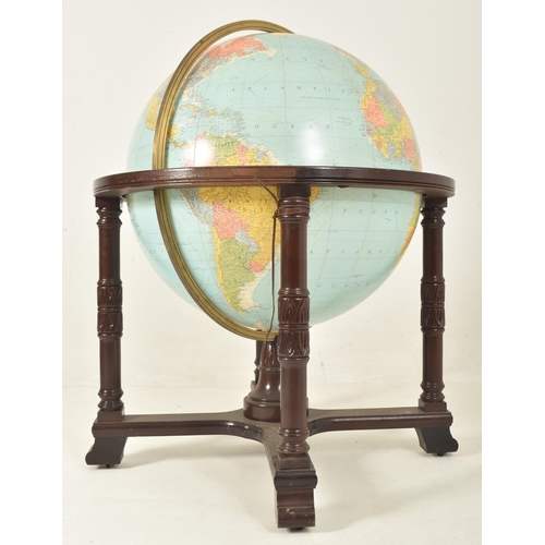 309 - Replogle Globes, USA - Replogle 32 inch Library Globe - A large 20th century circa 1980s mahogany mo... 