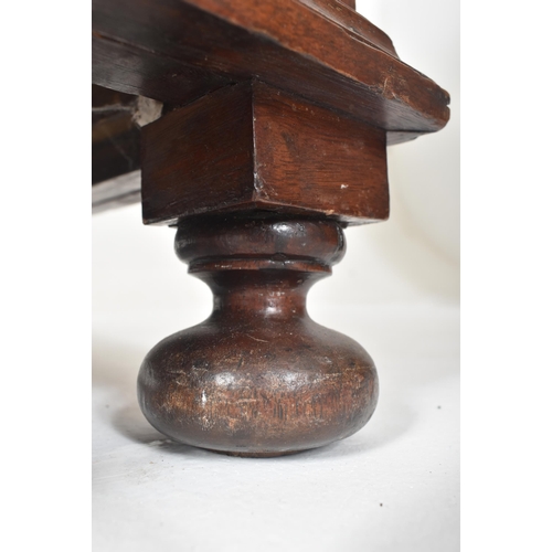 315 - A 17th century Jacobean commonwealth block fronted oak chest of drawers. The chest having a bank of ... 