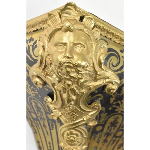 327 - A Louis XV 18th century ormolu-mounted, brass-inlaid, tortoiseshell and boulle marquetry bracket man... 