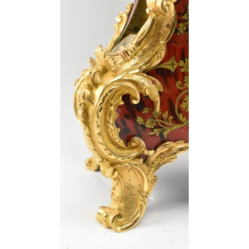 338 - A large Louis XV inspired 19th century circa 1880s Japy Freres, Paris ormolu-mounted, brass-inlaid, ... 