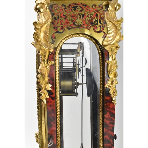 338 - A large Louis XV inspired 19th century circa 1880s Japy Freres, Paris ormolu-mounted, brass-inlaid, ... 