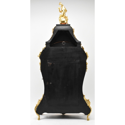 338 - A large Louis XV inspired 19th century circa 1880s Japy Freres, Paris ormolu-mounted, brass-inlaid, ... 