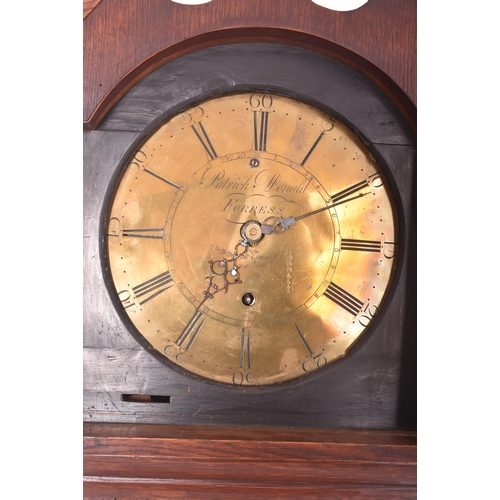 365 - Patrick McDonald, Forress - A Scottish Victorian 19th century oak cased single fusee longcase clock.... 