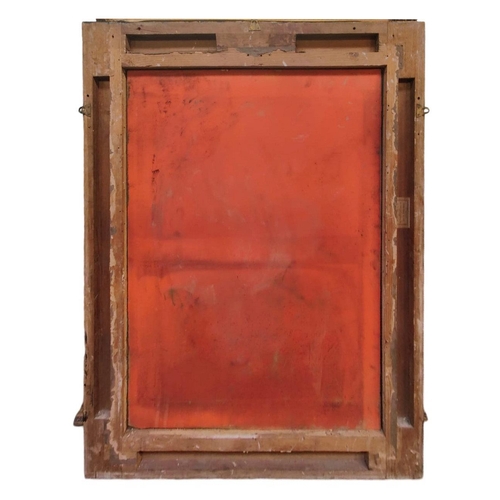 370 - A large 19th century Victorian gilt and ebonised wood overmantel mirror. The mirror of rectangular f... 