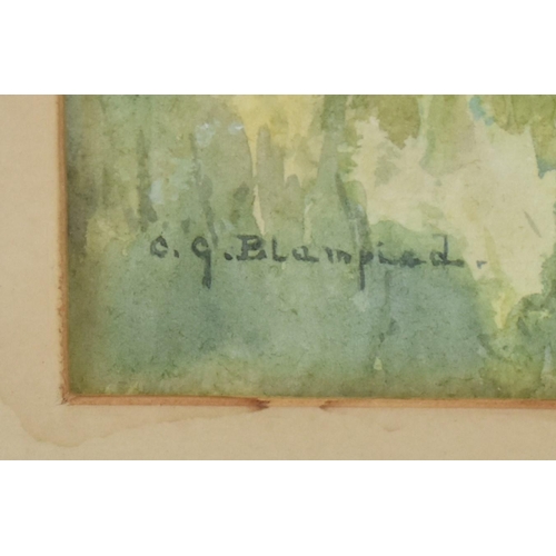 386 - Clifford George Blampied (Jersey, 1875-1962) - a late 19th / early 20th century high Victorian water... 