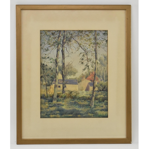 396 - Clifford George Blampied (Jersey, 1875-1962) - An early 20th century watercolour on paper landscape ... 