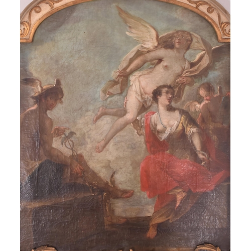 400 - Venus with Mercury & Cupid - A French School late 18th century oil on canvas classical painting.... 