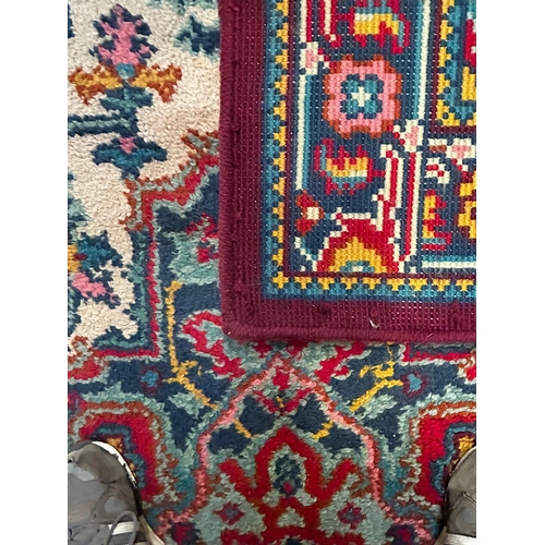 409 - A 20th century Persian Pabla Kashan hand woven wool floor carpet rug. The rug having a central folia... 