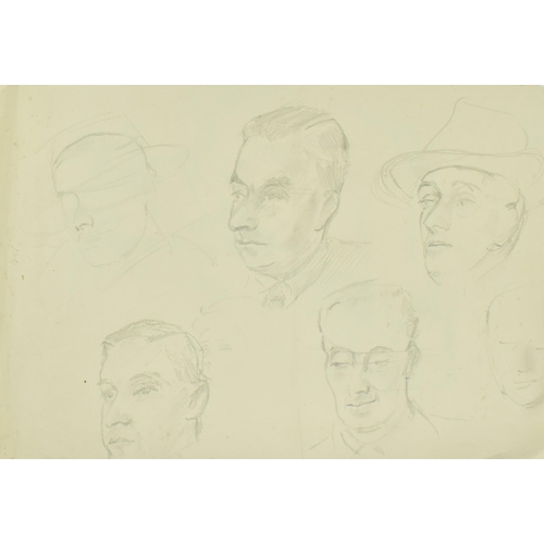 467 - Attributed to Sir Alfred James Munnings (1878-1959) - Seated Gent (trainer) - A pencil on paper sket... 