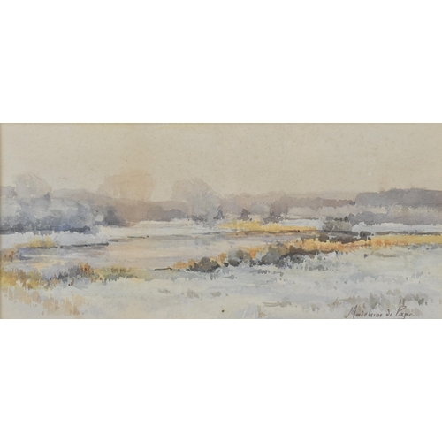 469 - Madeleine Marie Sophie De Pape (b.1883) - a pair of early 20th century landscape watercolour paintin... 