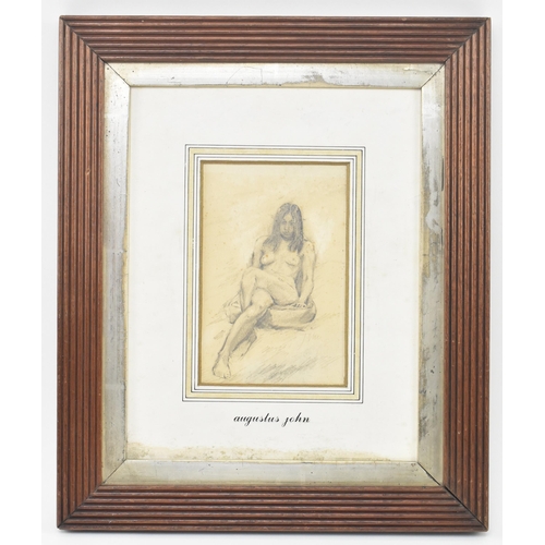 479 - Attributed to Augustus Edwin John OM RA (Welsh, 187-1961) - A pencil on paper sketch life-drawing of... 