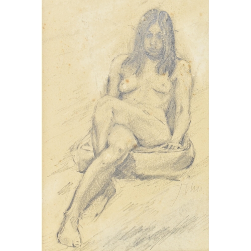 479 - Attributed to Augustus Edwin John OM RA (Welsh, 187-1961) - A pencil on paper sketch life-drawing of... 