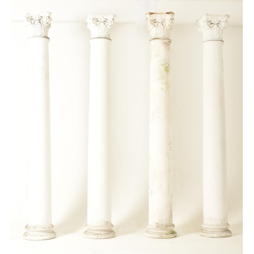 505 - Architectural salvage - a set of four wood, plaster & resin Neoclassical inspired decorative col... 