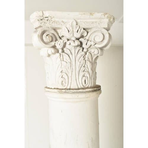 505 - Architectural salvage - a set of four wood, plaster & resin Neoclassical inspired decorative col... 