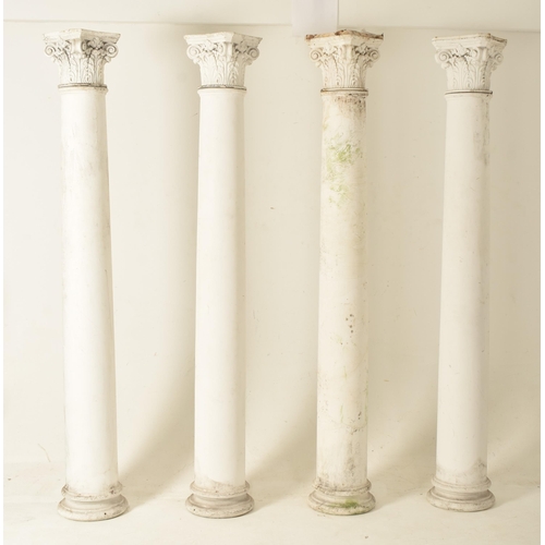 505 - Architectural salvage - a set of four wood, plaster & resin Neoclassical inspired decorative col... 