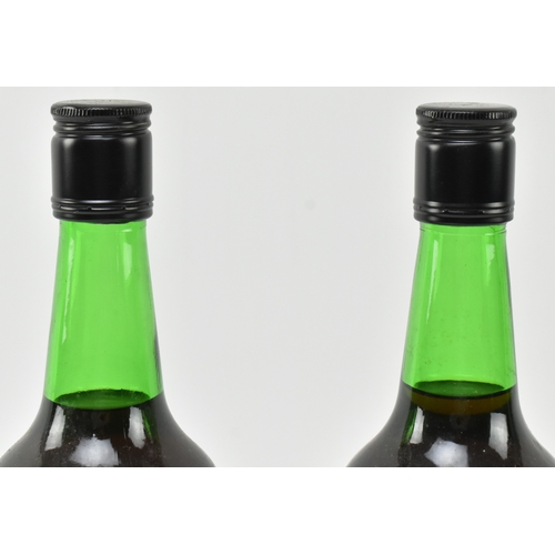 203 - Two 1862 Solera Rare Old Malmsey Madeira Lomelino wine bottles. Produced and shipped by Tarquinio T.... 