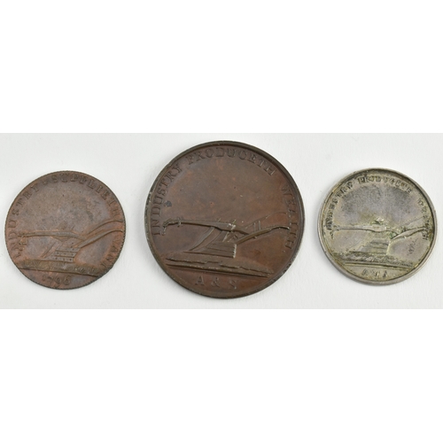 198 - The Society of Bucks - five late 18th century copper tokens coins. The lot to include a copper 1797 ... 