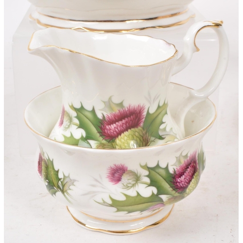 1 - Royal Albert - Highland Thistle - A collection of vintage 1960s bone china tea service pieces. To in... 